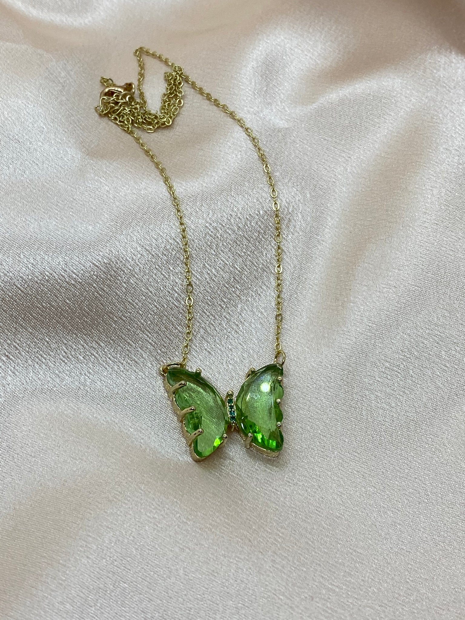 Butterfly Necklace (Green)